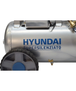 Outlet - usato per prova - compressore d'aria super silenziato hyundai - 59 db 24 litri cofanato