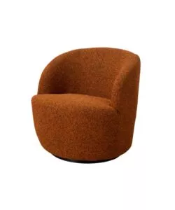 Poltrona girevole bellahome 'aura' mattone 65x77x69 cm