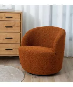 Poltrona girevole bellahome "aura" mattone 65x77x69 cm