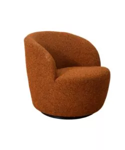 Poltrona girevole bellahome "aura" mattone 65x77x69 cm