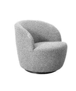 Poltrona girevole bellahome "aura" grigio 65x77x69 cm