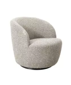 Poltrona girevole bellahome "aura" sabbia 65x77x69 cm