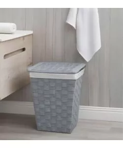 Portabiancheria easy system "grande" in tnt grigio 42,5x42,5x62 cm