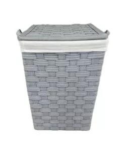 Portabiancheria easy system 'grande' in tnt grigio 42,5x42,5x62 cm