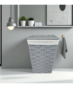 Portabiancheria easy system "medio" in tnt grigio 38,5x38,5x57,5 cm