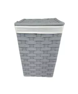 Portabiancheria easy system 'medio' in tnt grigio 38,5x38,5x57,5 cm