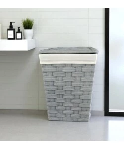 Portabiancheria easy system "piccolo" in tnt grigio 34,5x34,5x49,5 cm