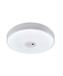 Plafoniera led 'aspetta' bianca con videocamera 6000k 40 cm