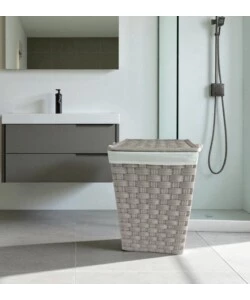 Portabiancheria easy system "grande" beige in tnt 42,5x42,5x62 cm