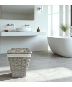 Portabiancheria easy system "piccolo" beige in tnt 34,5x34,5x49,5 cm