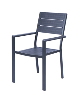 Set da giardino essenza "sven" antracite 6 sedute e tavolo