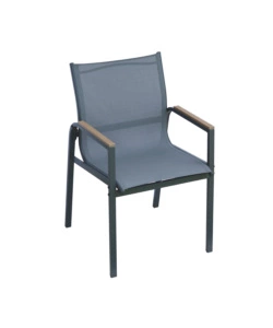 Set da giardino solaria "tarquinia" antracite in ferro e vetroceramica 4 sedute e tavolo