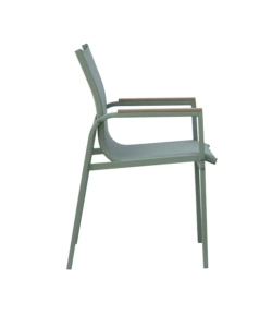 Set da giardino solaria "tarquinia" verde in ferro e vetroceramica 4 sedute e tavolo