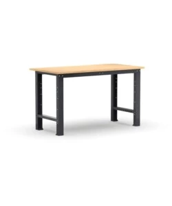Banco da lavoro garage fisso fami 'linea 391' in legno di faggio e lamiera grigio antracite 102,4x75x87,7 cm