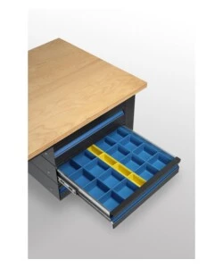 Banco da lavoro garage fisso fami "linea 391" in legno di faggio e lamiera grigio antracite 102,4x75x87,7 cm