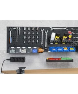 Kit 2 pannelli forati fami "linea 391" per banco da lavoro in lamiera antracite 95x40x45,6 cm