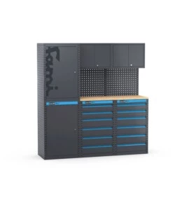 Kit 2 pannelli forati fami 'linea 391' per banco da lavoro in lamiera antracite 95x40x45,6 cm