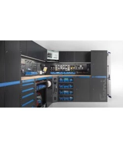 Moduli per garage fami "linea 391" angolare in lamiera antracite 368,8+247,2x49,5x190 cm