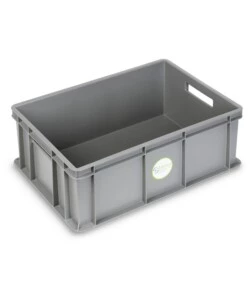 Contenitore europallet fami 'euro box' in polipropilene grigio 60x40x10 cm