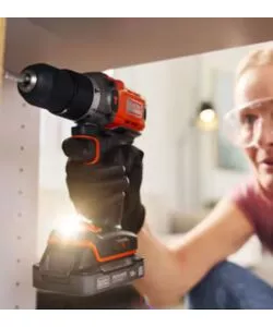 Kit trapano avvitatore a batteria black+decker "bcd383d2xk-qw" batteria inclusa 18v