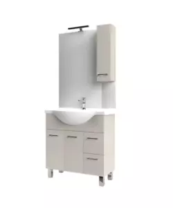 Mobile bagno 'gaia' olmo bianco 81x34x87 cm