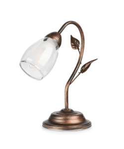 Onli Bronzo Lampada Da Tavolo 1 Luce "Liliana" E14