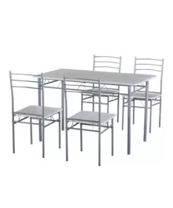 Set sala da pranzo 'bergen' stone grey 4 sedute
