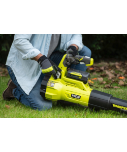 Soffiatore a batteria con turbine jet ryobi "ry36blxa-140p" batterie incluse 2x4ah 36v