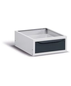 Cassettiera 1 cassetto fami per banco da lavoro e carrelli minuteria in acciaio grigio 50x63x21 cm