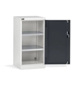 Armadietto con ante a battente fami "perfom" in lamiera grigio e antracite 51,2x55,5x100 cm