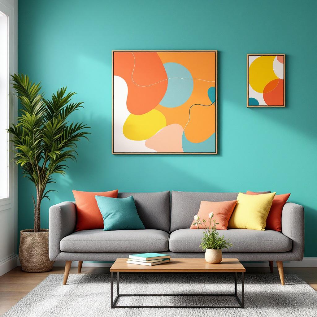 Parete Colorata Salotto