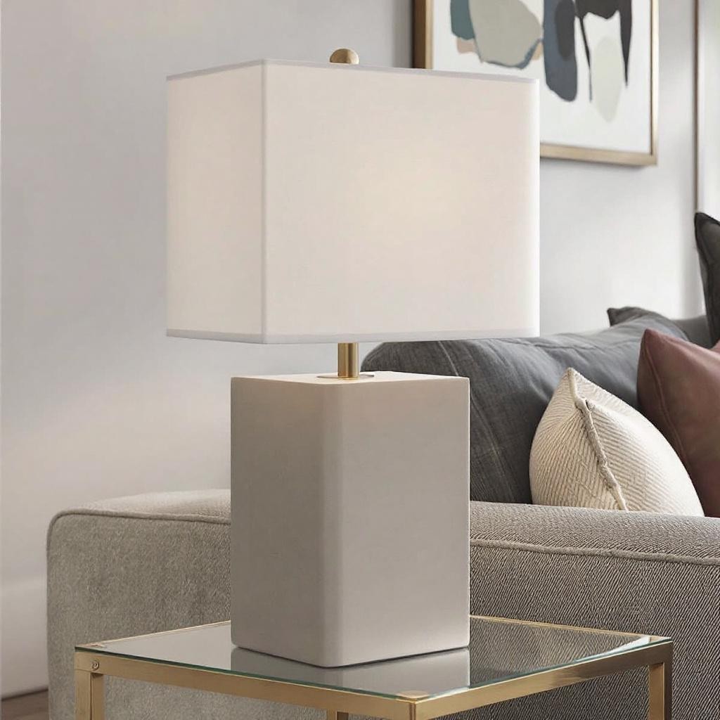 Base Lampada In Cemento