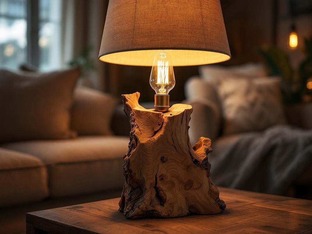 Lampada Con Tronco Fai Da Te