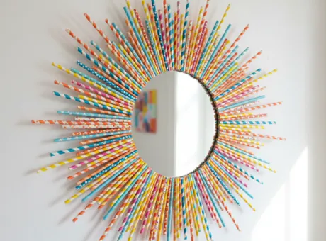 Come Decorare Uno Specchio Con Le Cannucce