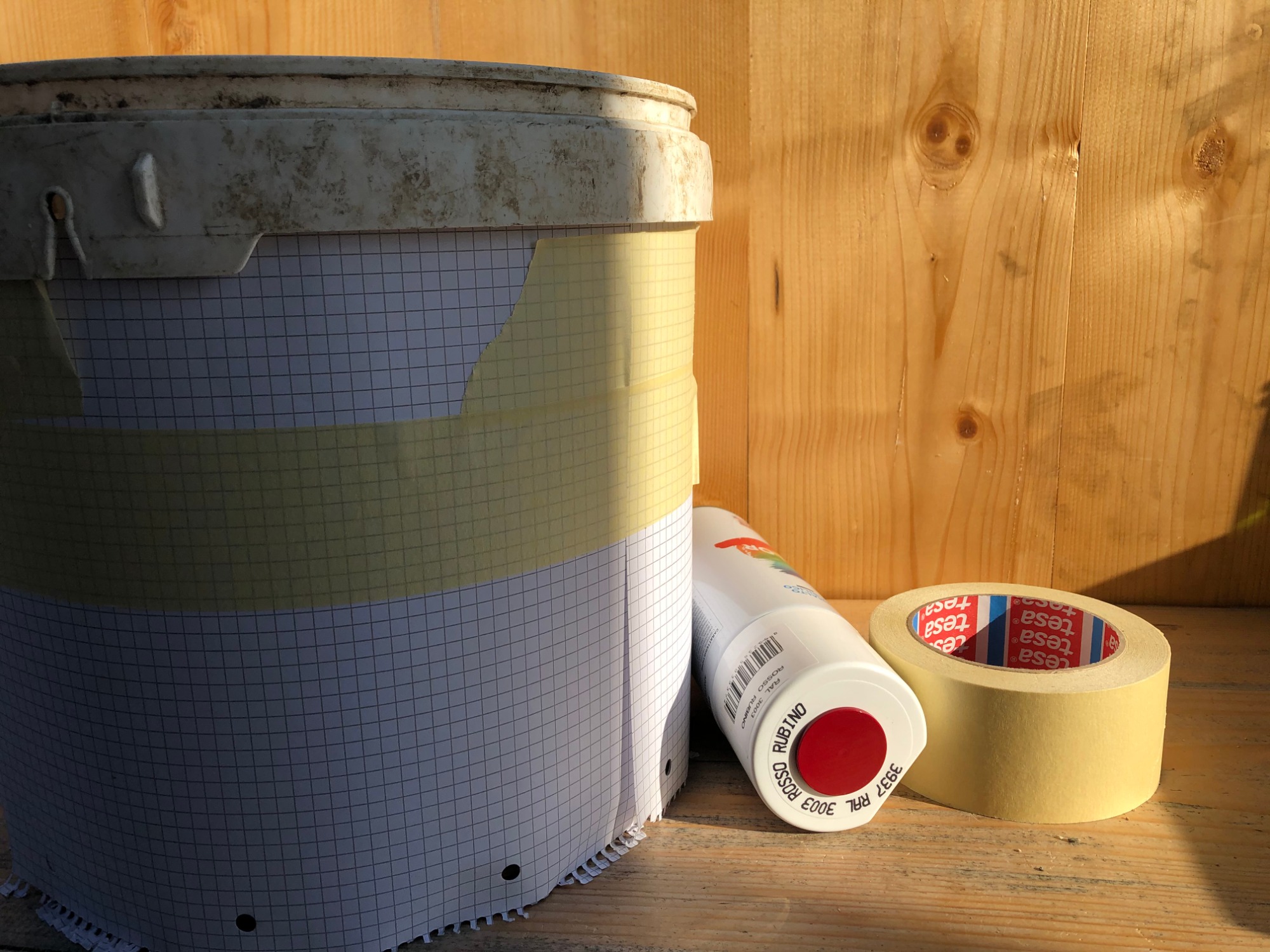 Vaso Per Fiori Secchiello Piccolo Rammento – Colore Arancione Pastello Con Maniglie Cromate